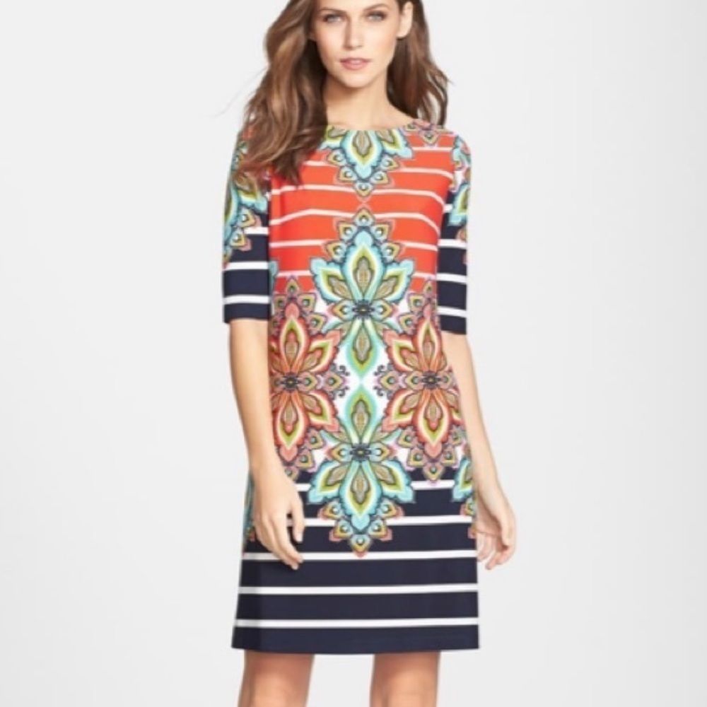 Eliza J Brightly colored floral dress-size 4